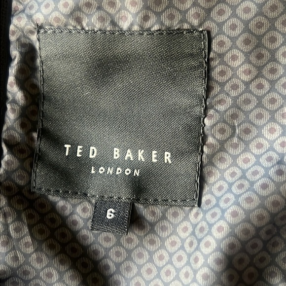 Ted Baker Cotton Layering Removable Bib Navy Jacket NWT Size 6 - Picture 14 of 15